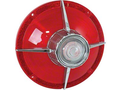 Taillight Lens, With Backup, Galaxie, 1963 (500 XL)