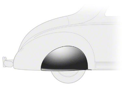 Teardrop Fender Skirts - Steel Primered - Die-Stamped - Ford Passenger