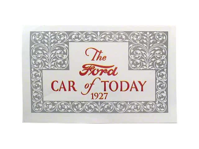 1927 Ford Car Foldout Sales Brochure