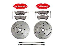 The Right Stuff Detailing Performance Front Disc Brake Conversion Kit; Black Calipers (70-78 Camaro)