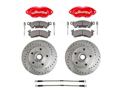 The Right Stuff Detailing Performance Front Disc Brake Conversion Kit; Red Calipers (70-78 Camaro)