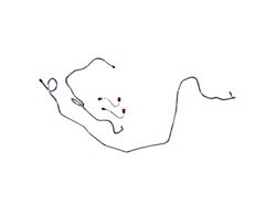 The Right Stuff Detailing Pre-Bent Brake Line Kit; OE Steel (82-83 V8 Camaro)