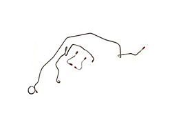 The Right Stuff Detailing Pre-Bent Brake Line Kit; OE Steel (84-85 V8 Camaro)