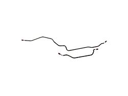 The Right Stuff Detailing Pre-Bent Rear Axle Brake Line Kit; OE Steel (75-81 Camaro w/o F41 Suspension)