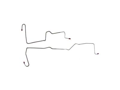 The Right Stuff Detailing Pre-Bent Rear Axle Brake Line Kit; OE Steel (1982 Camaro w/ Rear Disc Brakes)