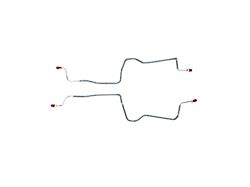 The Right Stuff Detailing Pre-Bent Rear Axle Brake Line Kit; OE Steel (84-92 Camaro w/ Rear Drum Brakes)