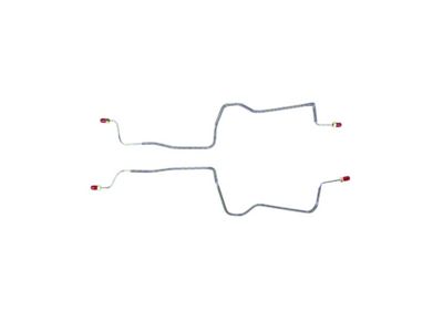 The Right Stuff Detailing Pre-Bent Rear Axle Brake Line Kit; OE Steel (84-92 Camaro w/ Rear Drum Brakes)