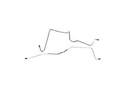 The Right Stuff Detailing Pre-Bent Rear Axle Brake Line Kit; OE Steel (86-92 Camaro w/ Non-Heavy Duty Rear Disc Brakes)