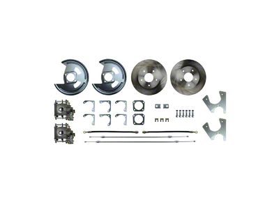 The Right Stuff Detailing Street Series Rear Disc Brake Conversion Kit; Red Calipers (68-69 Camaro w/ Staggered Shocks)