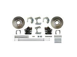 The Right Stuff Detailing Street Series Rear Disc Brake Conversion Kit for 10/12-Bolt Rear End with Normal GM Tube Axle and Ford 9-Inch Large Bearing; Black Calipers (67-69 Camaro w/ Non-Staggered Shocks)