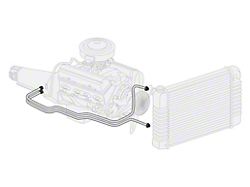 The Right Stuff Detailing Pre-Bent Transmission Cooler Line; OE Steel (72-75 Corvette C3 w/ Automatic Transmission)