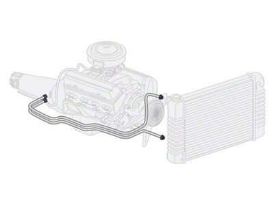 The Right Stuff Detailing Pre-Bent Transmission Cooler Line; Stainless Steel (63-65 Corvette C2 w/ Automatic Transmission)