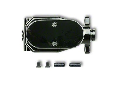 The Right Stuff Detailing Dual Reservoir Master Cylinder with Deep Pockets; Black (58-68 Corvette C1, C2 & C3)