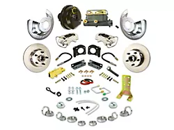 The Right Stuff Detailing Street Series Front Power Disc Brake Conversion Kit; Natural Calipers (64-66 V8 Falcon w/ Automatic Transmission)