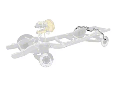 The Right Stuff Detailing Pre-Bent Rear Axle Brake Line Kit; Stainless Steel (86-92 Firebird w/ Non-Heavy Duty Rear Disc Brakes)