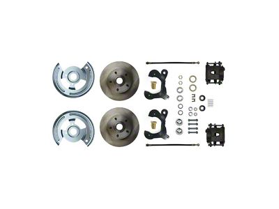 The Right Stuff Detailing Street Series At The Wheel Front Manual Disc Brake Conversion Kit; Natural Calipers (55-57 150, 210, Bel Air, Nomad)