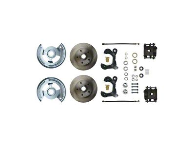 The Right Stuff Detailing Street Series At The Wheel Front Manual Disc Brake Conversion Kit; Red Calipers (55-57 150, 210, Bel Air, Nomad)