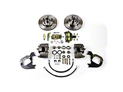 The Right Stuff Detailing Street Series Front Power Disc Brake Conversion Kit for Factory 14-Inch Wheel Setup; Natural Calipers (55-57 150, 210, Bel Air, Nomad)