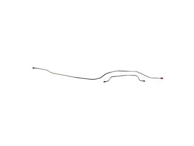 The Right Stuff Detailing Pre-Bent Rear Axle Brake Line; OE Steel (55-57 150, 210, Bel Air w/ Manual Drum Brakes)