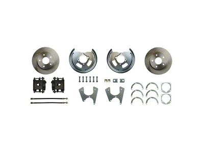 The Right Stuff Detailing Street Series Rear Disc Brake Conversion Kit; Natural Calipers (55-57 150, 210, Bel Air, Nomad w/ Non C-Clip Axle)
