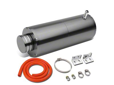 Aluminum Coolant Overflow Tank; Gunmetal (Universal; Some Adaptation May Be Required)