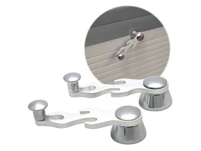 Brushed Billet Aluminum Window Crank Handles; Flame Design (Universal; Some Adaptation May Be Required)