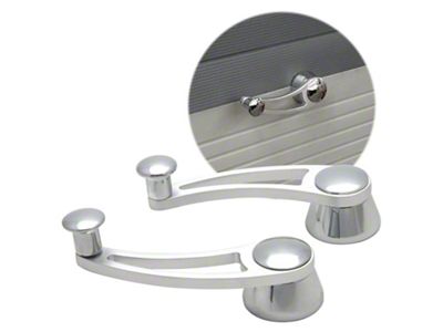 Brushed Billet Aluminum Window Crank Handles; Open Design (Universal; Some Adaptation May Be Required)