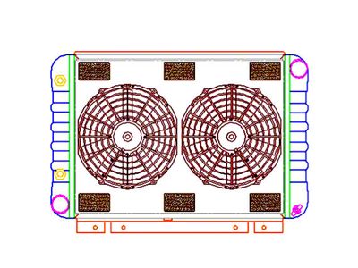 ComboUnit CrossFlow Radiator; 2-Row (64-66 Thunderbird w/ Automatic Transmission)