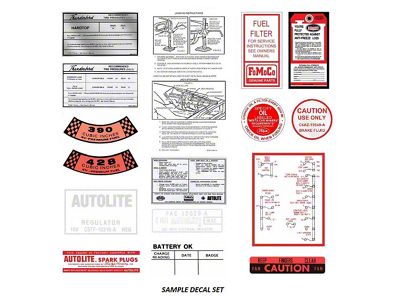 Thunderbird Deluxe Decal Kit, 1970