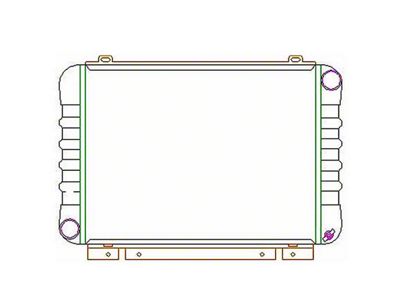 ExactFit CrossFlow Radiator; 2-Row (1966 Big Block V8 Thunderbird w/ Manual Transmission)