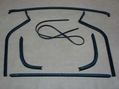 Hard Top Weatherstrip Kit; 7-Pieces (55-Early 56 Thunderbird)