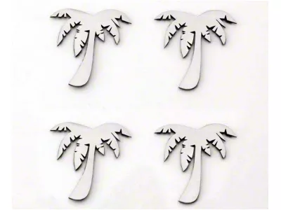 Palm Tree Emblems; Brushed (Universal; Some Adaptation May Be Required)