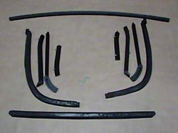 Soft Top Weatherstrip Kit; 10-Pieces (55-57 Thunderbird)