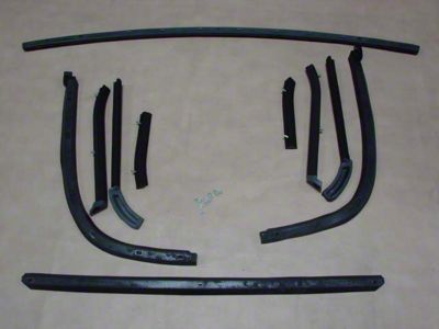 Soft Top Weatherstrip Kit; 10-Pieces (55-57 Thunderbird)