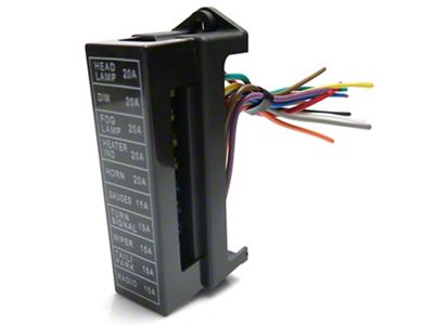 Universal Fuse Block with Cover; 10-ATC (Universal; Some Adaptation May Be Required)