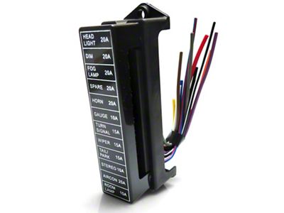 Universal Fuse Block with Cover; 12-ATC (Universal; Some Adaptation May Be Required)