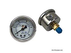 Universal Liquid Filled Fuel Pressure Gauge; 1/8 NPT (Universal; Some Adaptation May Be Required)