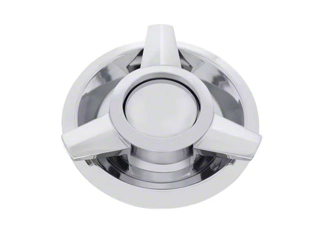 Wire Wheel Hub Cap; Chrome with Chrome Center (62-63 Thunderbird)