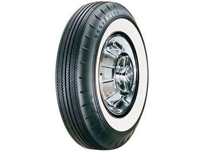 Tire - 670 X 15 - 2-1/4 Whitewall - Tubeless - Goodyear Custom Super Cushion