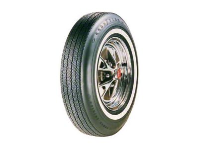 Tire - 695 x 14 - 7/8 Whitewall - Goodyear Power Cushion