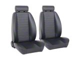 So-Cal Bucket Seats with Bolsters and Mini Headrests; Black Yukon Cricket Vinyl (Universal; Some Adaptation May Be Required)
