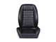 TMI Cruiser Low Back Bucket Seats; Black Madrid Vinyl with Red Stitching (Universal; Some Adaptation May Be Required)