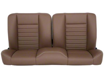 TMI Cruiser Pro-Bench Split Back Seat; 55-Inch; Saddle Brown Vinyl with Brown Stitching (Universal; Some Adaptation May Be Required)