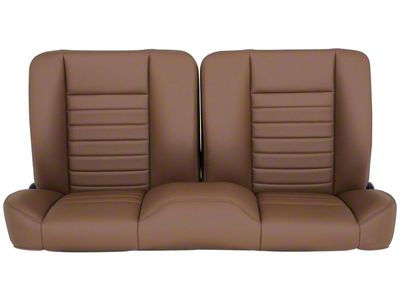 TMI Cruiser Collection Pro-Bench Split Back Seat; 55-Inch; Saddle Brown Vinyl with White Stitching (Universal; Some Adaptation May Be Required)