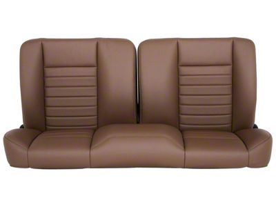 TMI Cruiser Collection Pro-Bench Split Back Seat; 60-Inch; Saddle Brown Vinyl with Brown Stitching (Universal; Some Adaptation May Be Required)