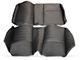 TMI Cruiser Rear Seat Upholstery Kit; Black Madrid Vinyl with Red Stitching (64-65 Chevelle Convertible)