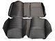 TMI Cruiser Rear Seat Upholstery Kit; Black Madrid Vinyl with Red Stitching (66-67 Chevelle Convertible)