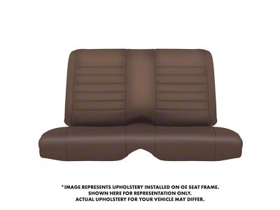 TMI Cruiser Collection Rear Seat Upholstery Kit; Saddle Brown Vinyl with Brown Stitching (1967 Camaro Coupe)