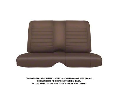 TMI Cruiser Rear Seat Upholstery Kit; Saddle Brown Vinyl with Brown Stitching (66-67 Chevelle Convertible)