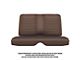 TMI Cruiser Rear Seat Upholstery Kit; Saddle Brown Vinyl with White Stitching (72-73 Mustang Coupe)